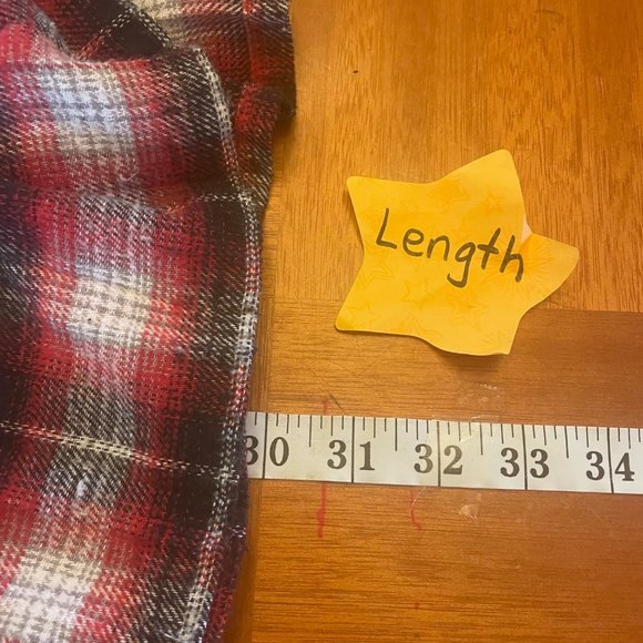 Unif Medium Plaid red dress with pointed white collar - Picture 6 of 8